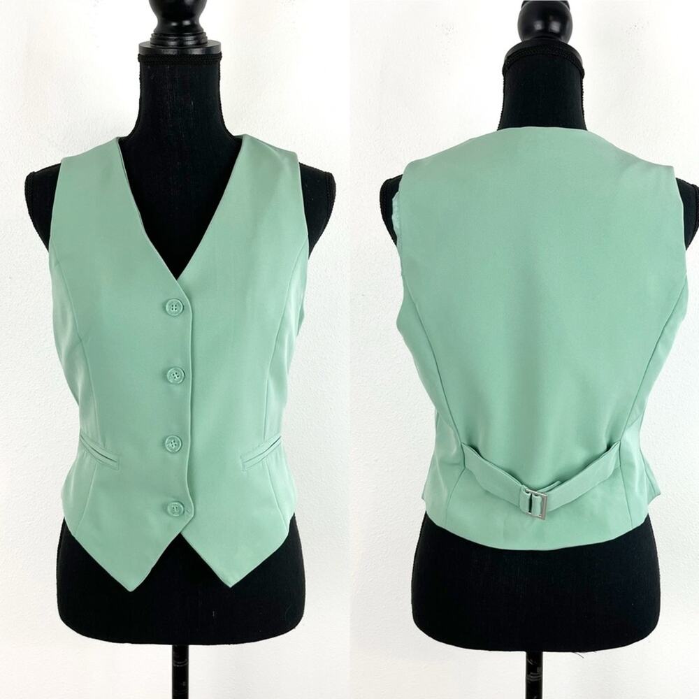 Sincerely Jules Mint Green Tailored Vest